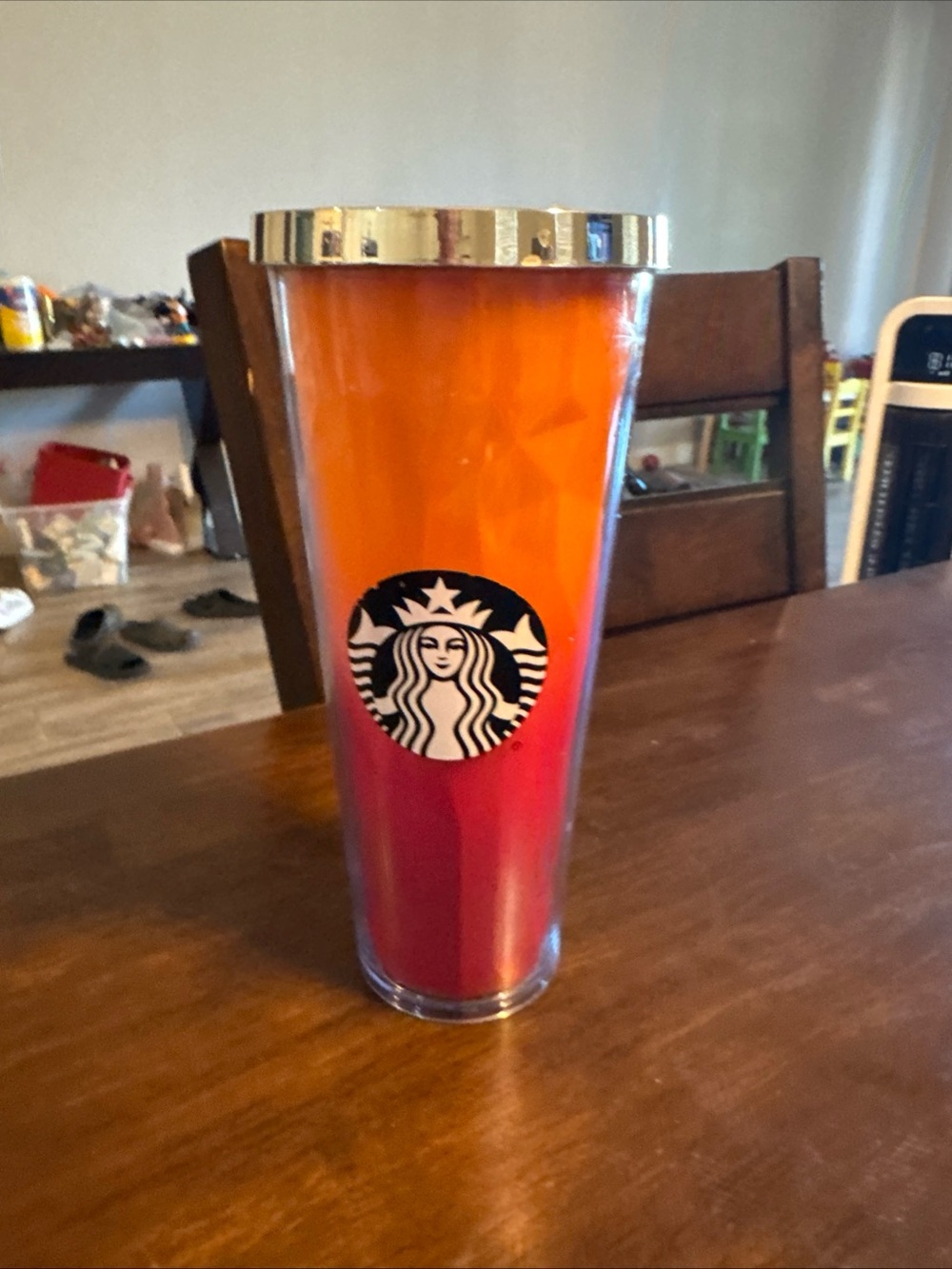 Starbucks Orange to Pink Ombre Stainless Tumbler with Logo